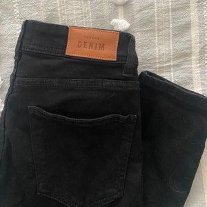 Sezane, black, sz 27, higher rise, slim fit jeans